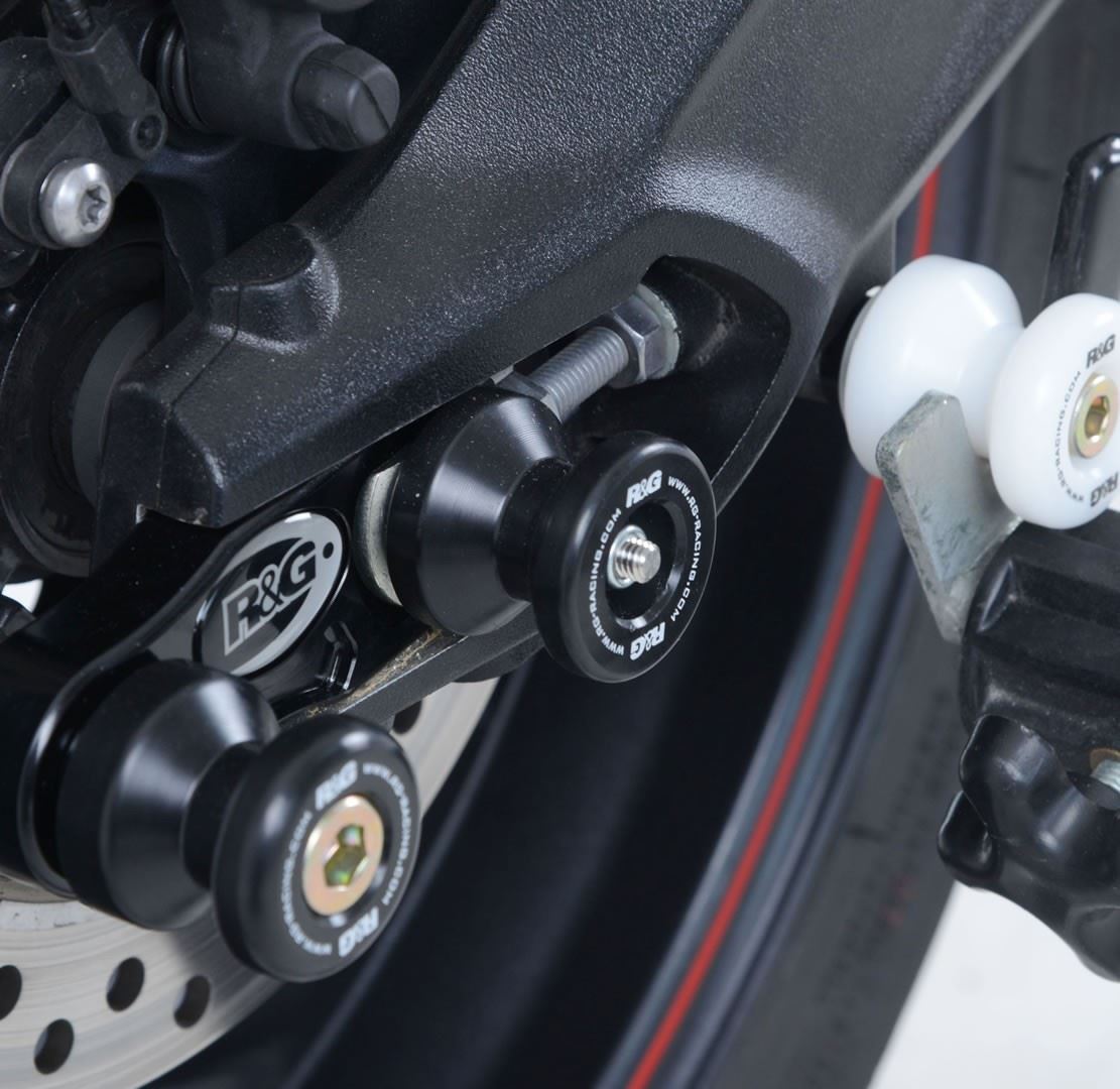 Spindle Sliders for Triumph Daytona 675, Triumph Daytona Moto2™ 765 '20-, Street Triple '07- and Street Triple R '08- models.