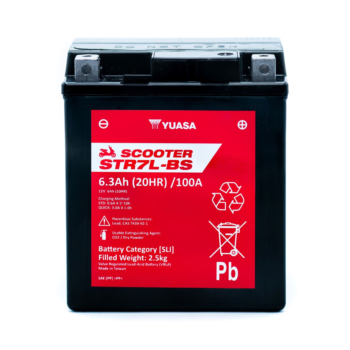 Yuasa STR7L-BS (WC) 12V MF VRLA Scooter Battery