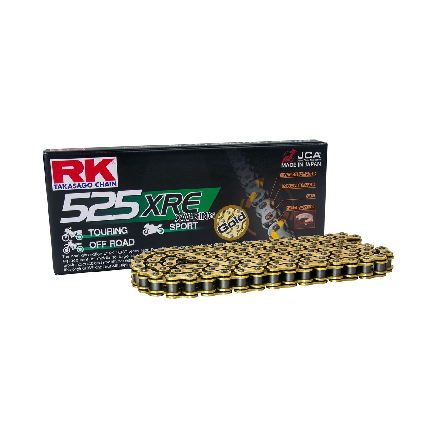 RK GB525XRE-118 Gold XW-Ring Chain