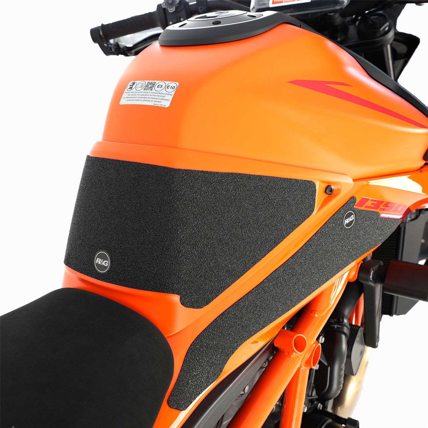R&G Tank Traction Grips for KTM 1390 Super Duke R (Evo) 2024 Colour: Clear