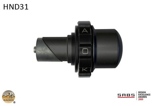 Kaoko Throttle Stabilizer for Honda models with 19mm ID bars and 31mm OD bar weights incl. F6B Goldwing (2013-), VFR800/Blackbird (2001-),  CBR1100XX Blackbird,  VTR1000 Firestorm (1998-2008), CBR650F (2015-), CTX700/N/ND/DCT (2013-), CBR650R '19-