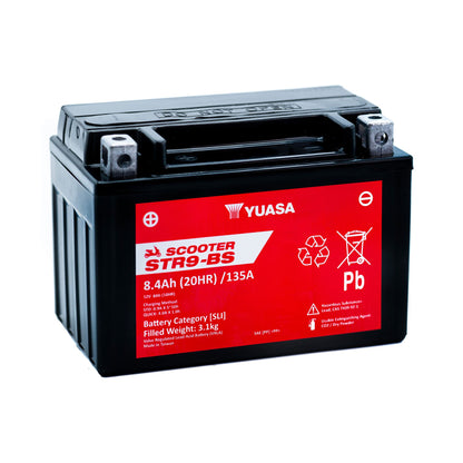 Yuasa STR9-BS (CP) 12V MF VRLA Scooter Battery