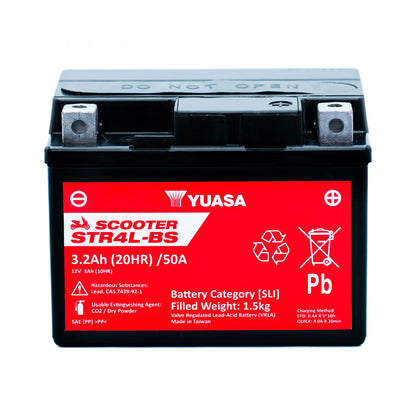 Yuasa STR4L-BS (CP) 12V MF VRLA Scooter Battery