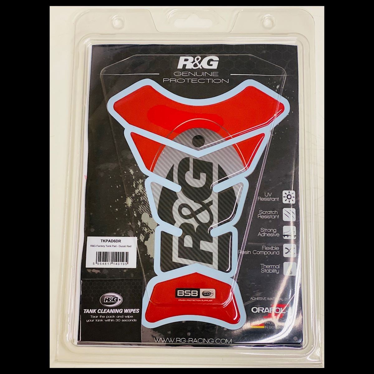 R&G \Factory\" Tank Pad" Colour: Ducati Red