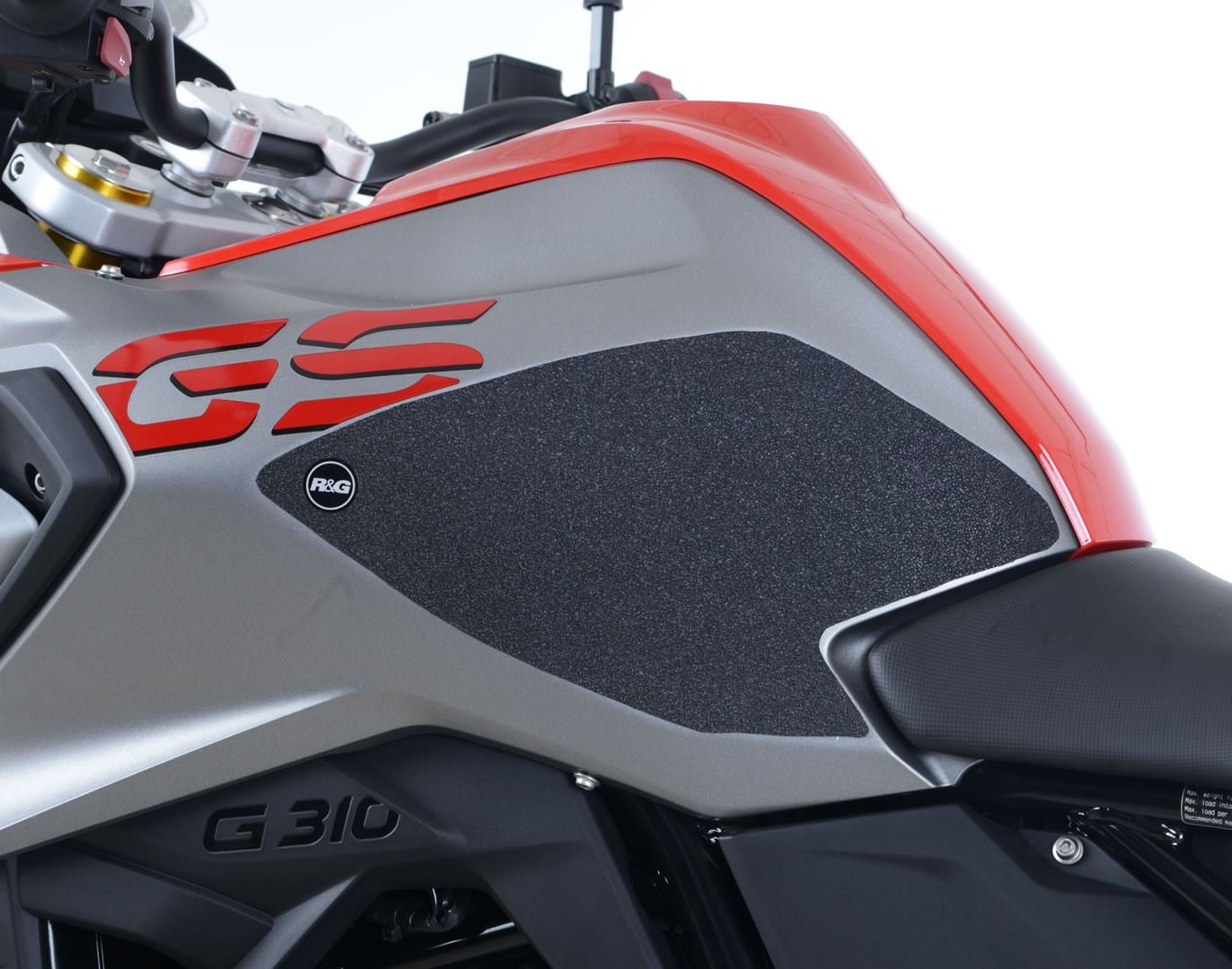 R&G Tank Traction Grips for BMW G310GS '17- Colour: Black