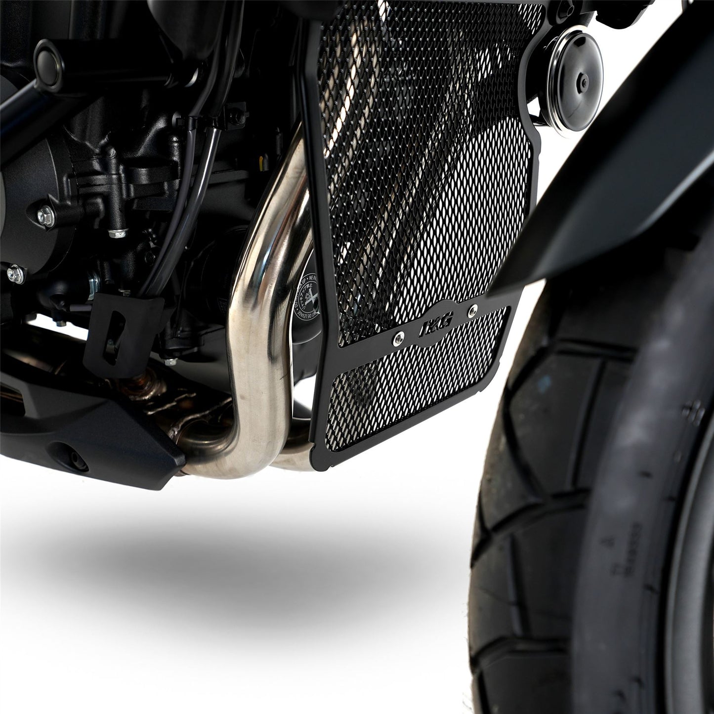 Downpipe Grille for the Honda CB500X '19- & CB400X '19-, NX500 '24- Radiator Guard Colour: Black