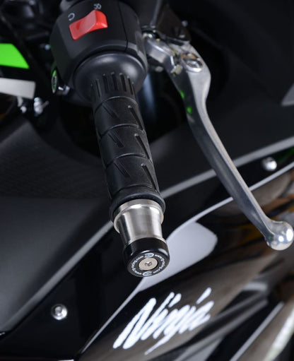 Bar End Sliders for Kawasaki Z250SL, Ninja 250SL '14-, Z650 '17-, Ninja 650 '17-'19, Ninja H2 SX '18- '24 and Versys-X 300 models