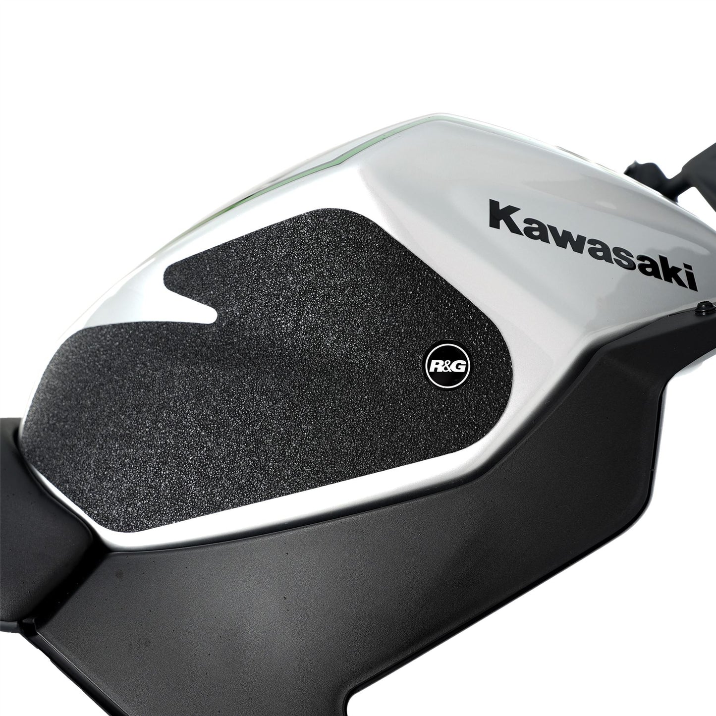 R&G Tank Traction Grips for Kawasaki  Ninja 7 Hybrid HEV / Z 7 Hybrid HEV  '24-, Ninja 250/400 '18- & Z400/ Z250 '19-, Z500 (Ninja) '24- Colour: Clear