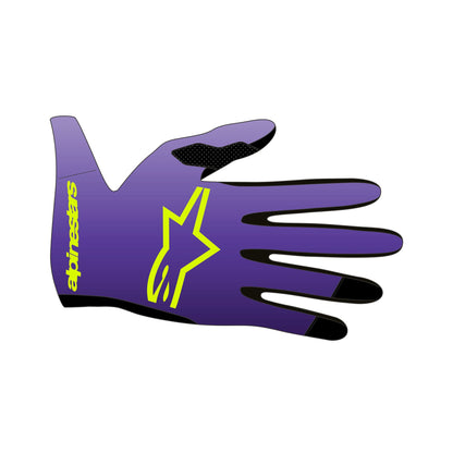 Alpinestars Radar Gloves Purple Yellow Fluo - XL