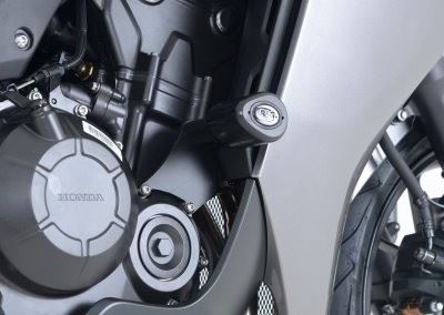 Crash Protectors - Aero Style for Honda CBR500R ('13-'15 ONLY) - NON DRILL KIT Colour: White