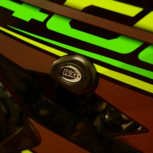 Crash Protectors - Aero Race Kit for Kawasaki Ninja 400 ’18- and Ninja 250 ’18- (RACE ONLY- Drilled) Colour: Black