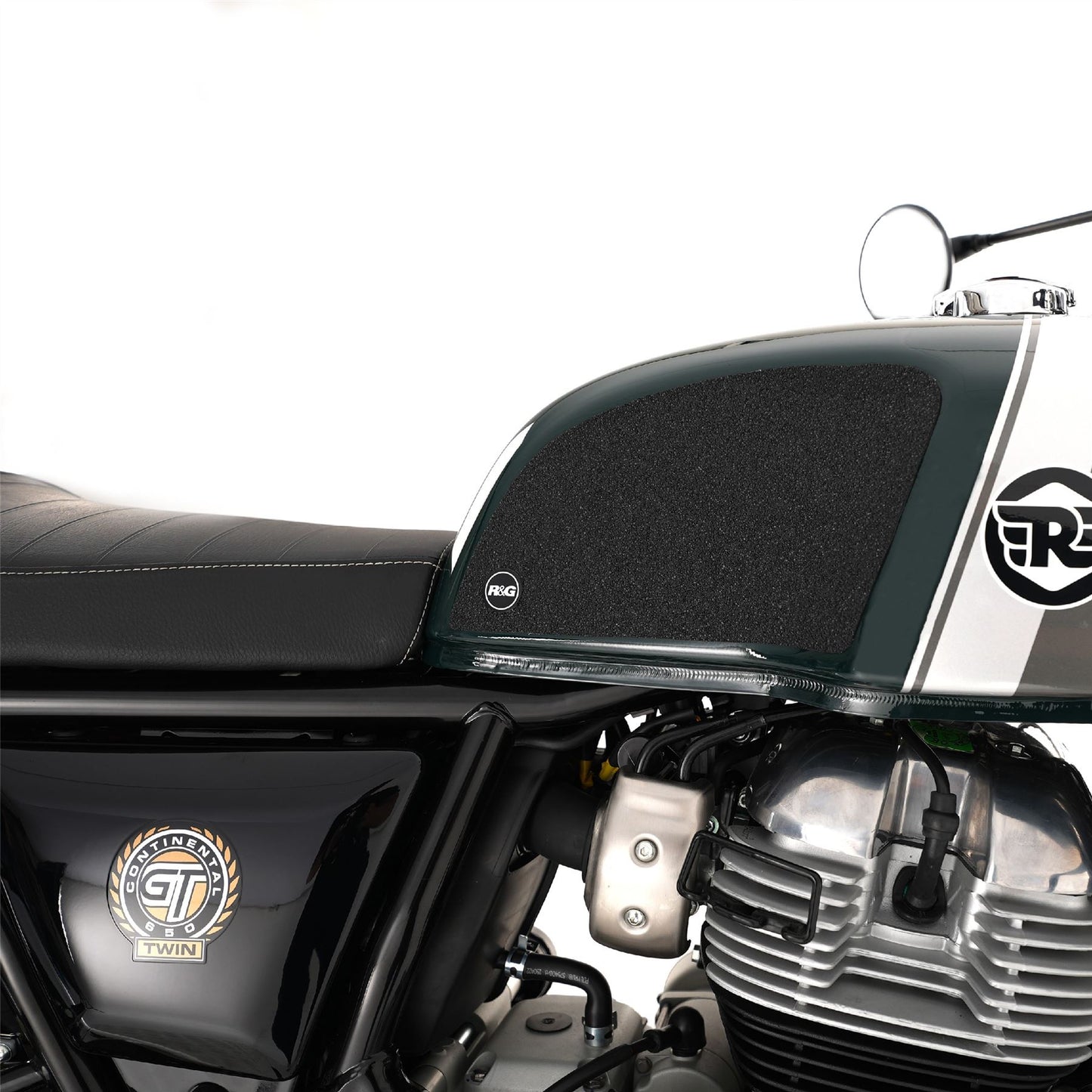 R&G Tank Traction Grips for Royal Enfield Continental GT 650 ’19- Colour: Black