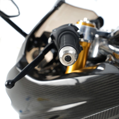R&G Stainless Steel Bar Ends for Ducati Streetfighter V2(S),V4(S) '25-, Scrambler 1100 '18-/ Diavel 1260 (S) '21-, Diavel V4 '23-/ KTM 690 SMC-R '19- /GASGAS SM700 '22- Fantic Caballero 700 '23- & Norton V4SV/V4CR '24-