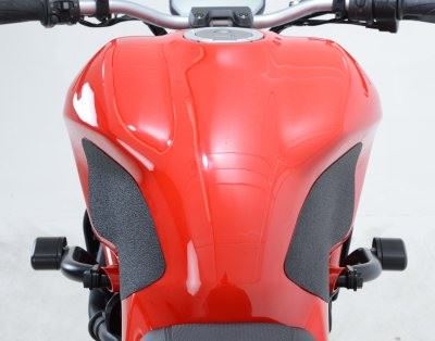 R&G Tank Traction Grip for Ducati Monster 1100 /  1100 EVO '10- &, 1200 S '14- and 797 '17- Colour: Black