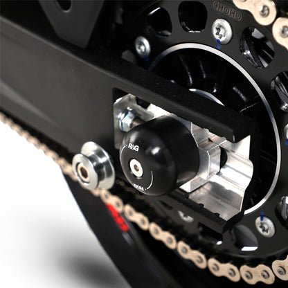 Swingarm Protectors for the KTM 790 Duke '18-, 790 Adventure '19-, 890 Duke R '20- '24, 890 Adventure '20-'22, 1290 Super Adventure (R) '21- '24 & 890 SMT '23- '24, CFMoto 800MT Sport / Touring / Explore '22-& 800NK '23- Colour: Black