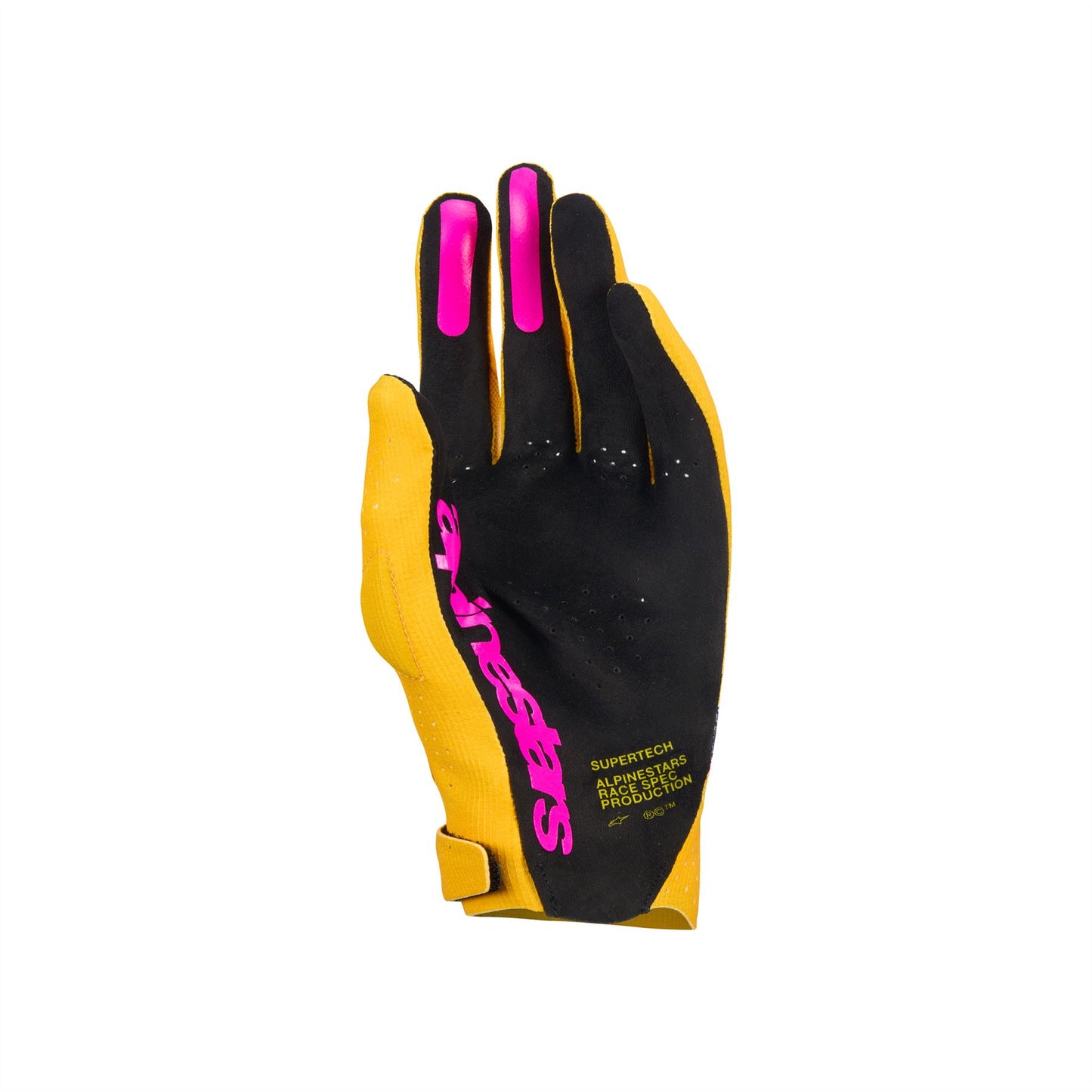 Alpinestars Supertech MX Gloves - Gold Black Fluo Pink - Size M