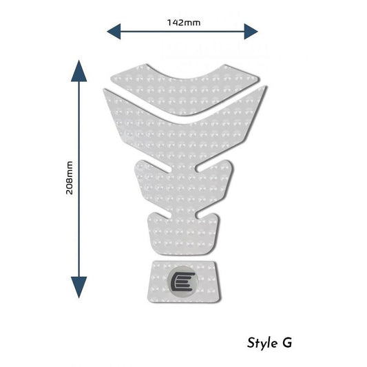 Eazi-Grip EVO Centre Tank Pads  Style : Style G Eazi-Grip Colour: Clear