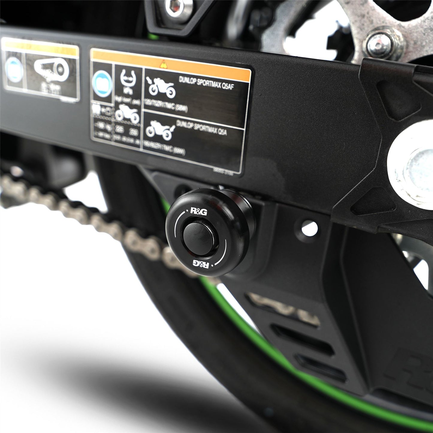 Cotton Reels for the Kawasaki Ninja 250/400 '18- & Z400/ Z250 '19-, Z500 (Ninja) '24-,  Ninja 7 Hybrid HEV / Z 7 Hybrid HEV  '24- Colour: Black
