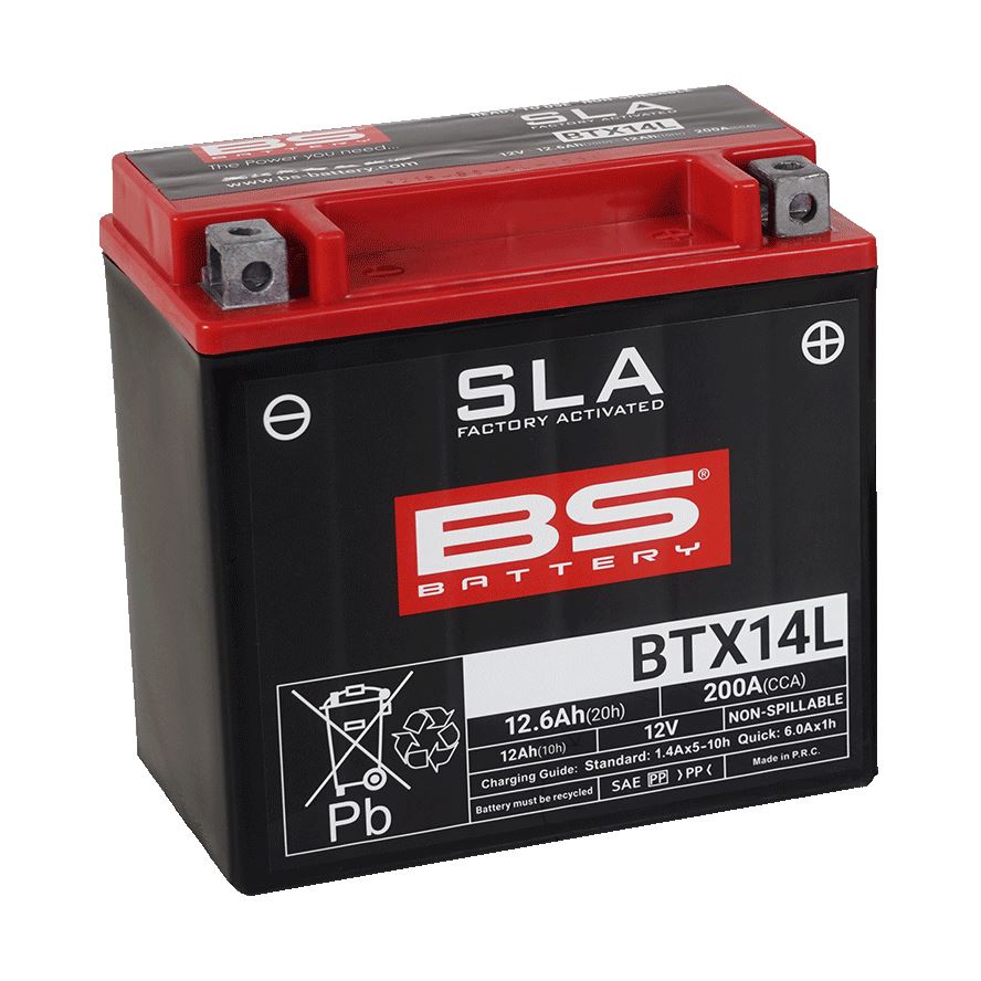 BS BTX14L SLA (WC) Factory Activated Battery