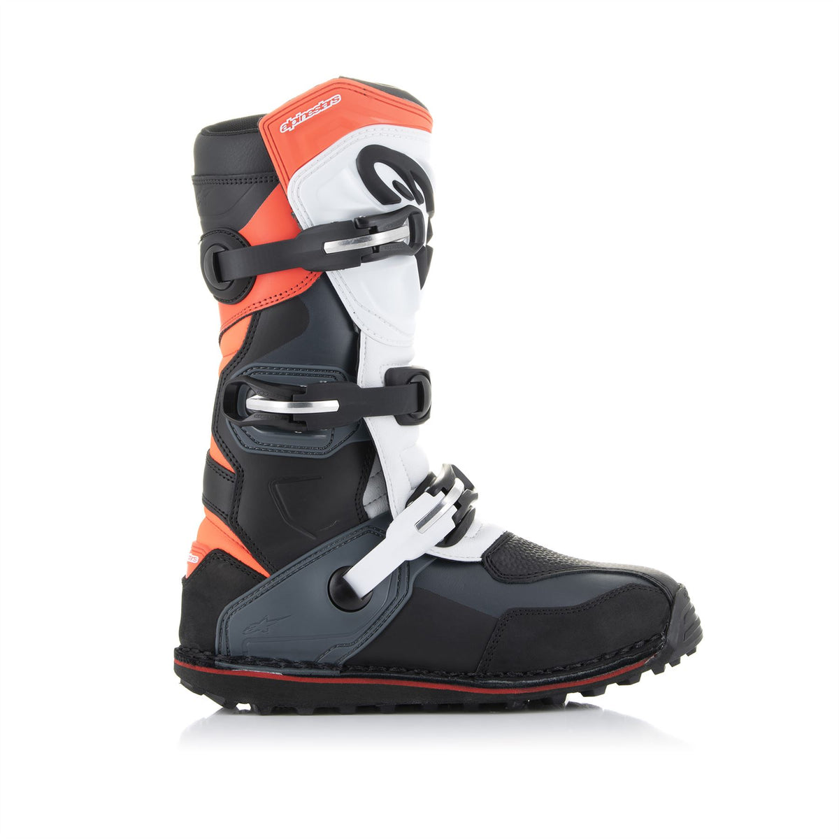 Alpinestars Tech T - Black Gray Red Fluo - US 10 / EU 44.5