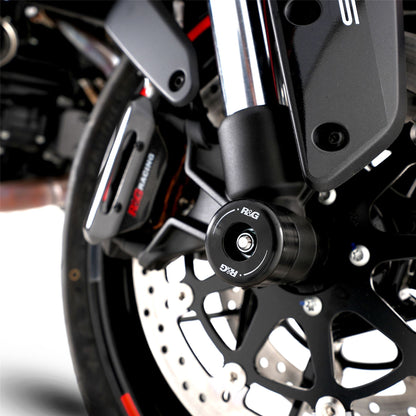 Fork Protectors for KTM 790 Duke '18-, 990 Duke 2024 /950 Superduke, SuperMoto '20-, 890 Duke R '20- '24 & CFMoto 800NK '23- models Colour:: Black