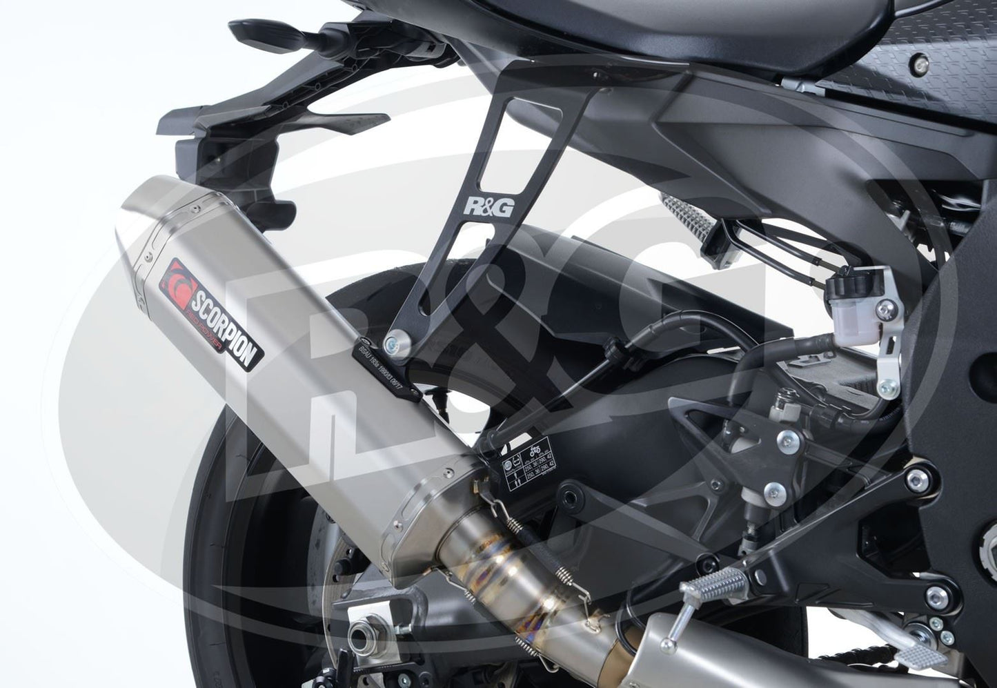 Scorpion Exhaust for Yamaha YZF-R1 '15- (Titanium Superstock) with R&G Exhaust Hanger