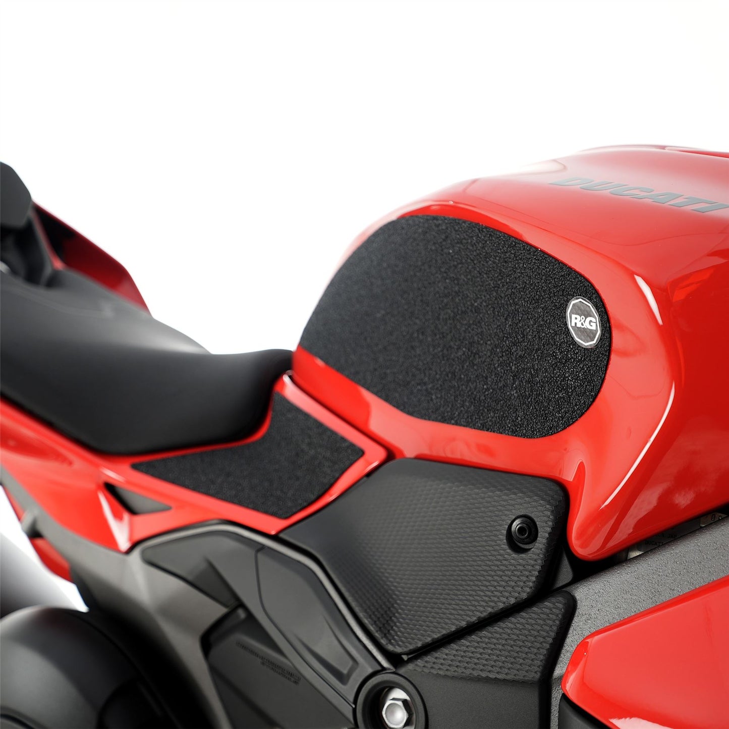 R&G Tank Traction Grips for Ducati Panigale V4 S, Streetfighter V4(S)  '25-  Colour: Clear
