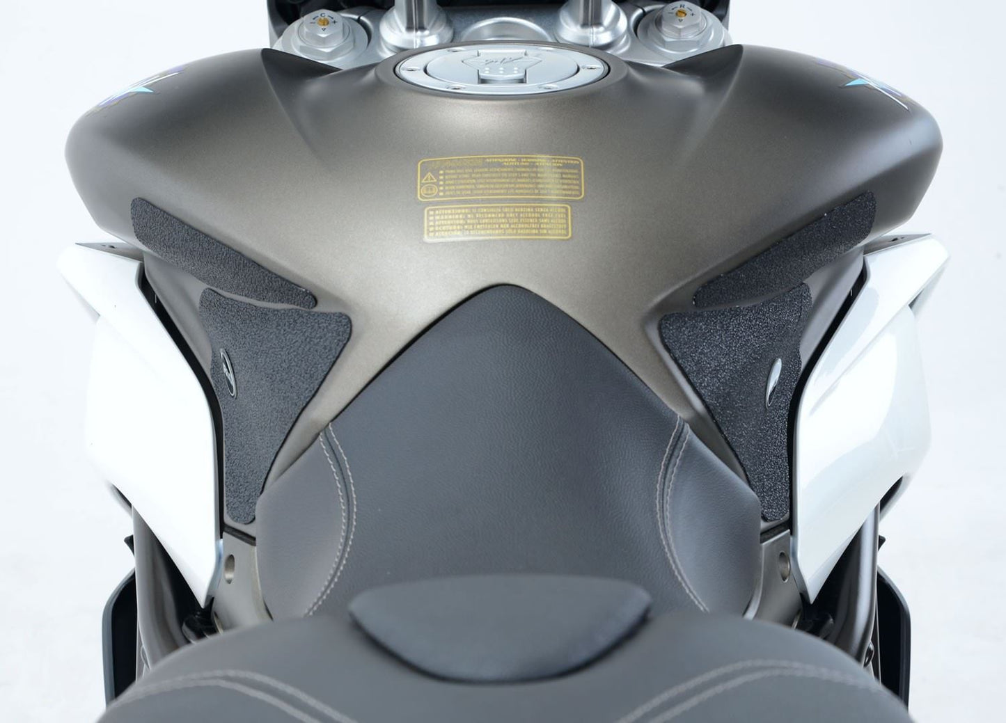 R&G Tank Traction Grips for MV Agusta Stradale 800 '15- Colour: Clear
