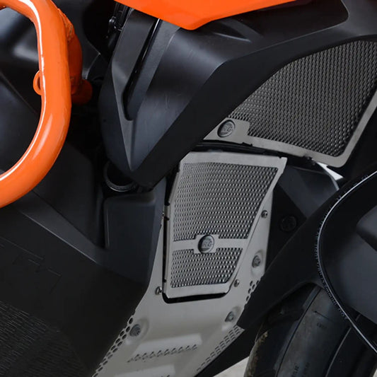 Downpipe Grille for the KTM 790 Adventure '19-'22, KTM 890 Adventure '20-'22 & Husqvarna Norden 901 '22- Colour: Titanium