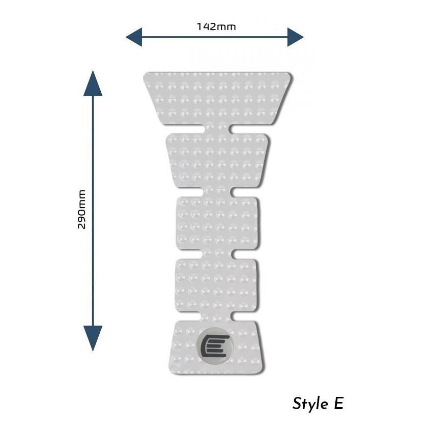 Eazi-Grip EVO Centre Tank Pads  Style : Style E Eazi-Grip Colour: Clear