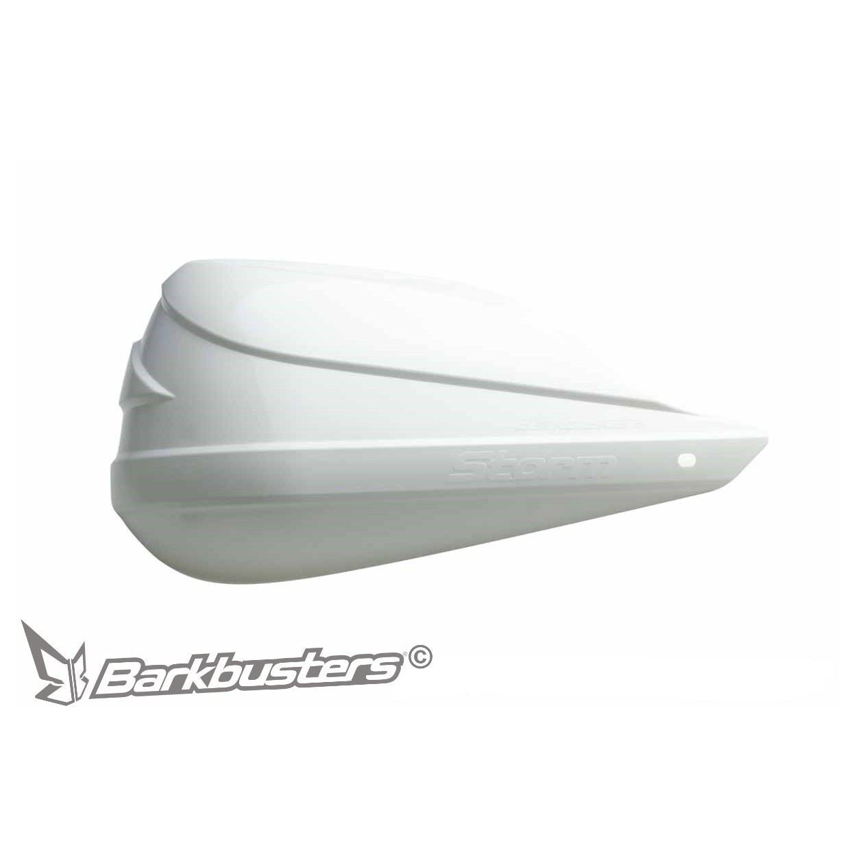 BarkBusters STORM Handguard Kit for Street, Cruiser, Naked and Adventure bikes Select Option: Guards ONLY White