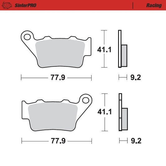 Moto-Master Racing SinterPRO Brake Pads - 93211