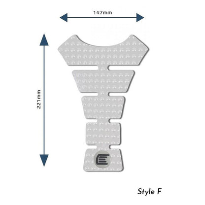 Eazi-Grip EVO Centre Tank Pads  Style : Style F Eazi-Grip Colour: Clear