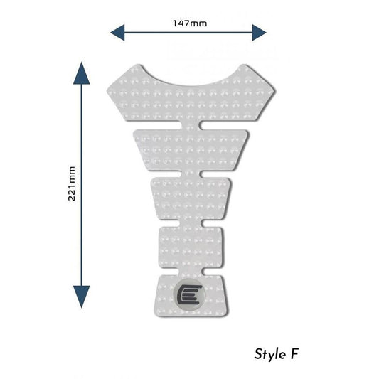Eazi-Grip EVO Centre Tank Pads  Style : Style F Eazi-Grip Colour: Clear