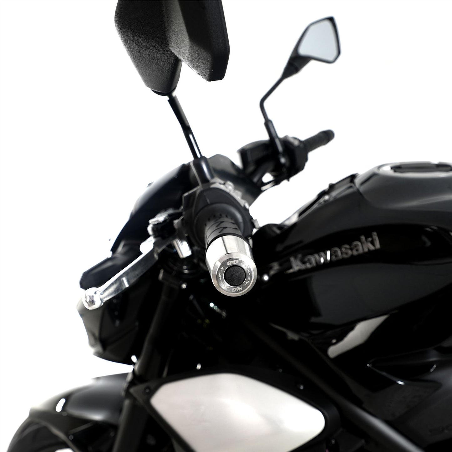 R&G Stainless Steel Bar Ends for Kawasaki Z900RS '18- '24, Z900 '17- , ZX636 '19-, Z H2 '20- '24, ZX-25R '20-, Z650RS '21- '24, ZX6-R '19- '24 & ZX-4R(R) (SE) ’23- '24