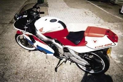 Crash Protectors - Classic Style for Honda CBR400 Tri Arm (NC239 frame) Colour: White
