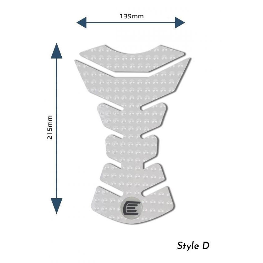Eazi-Grip EVO Centre Tank Pads  Style : Style D Eazi-Grip Colour: Clear