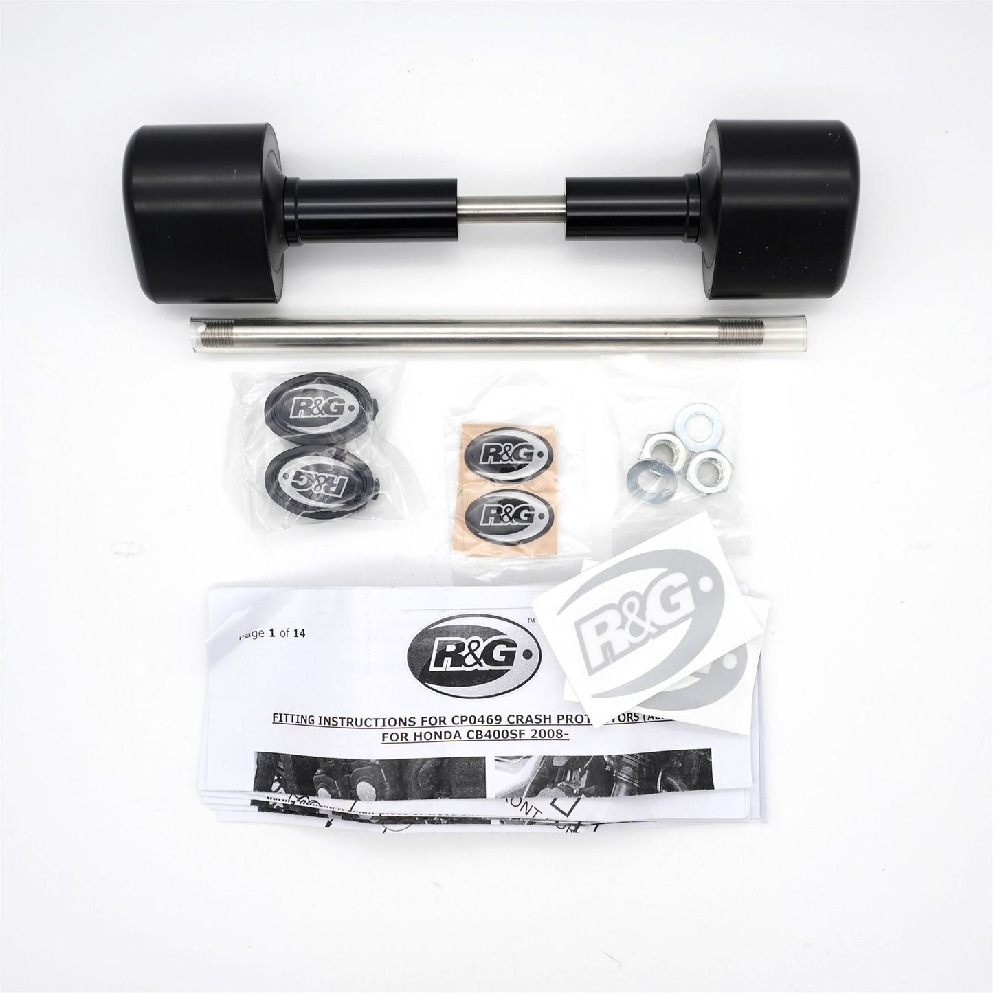 Crash Protectors - Aero Style for Honda CB400SF '08- Colour: Black