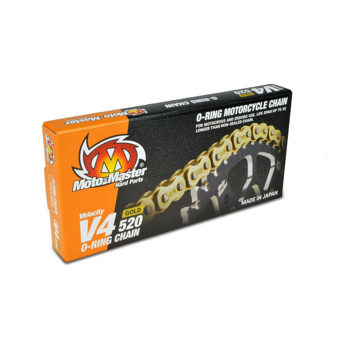 Moto-Master V4 520-120 Gold Chain (with Press)