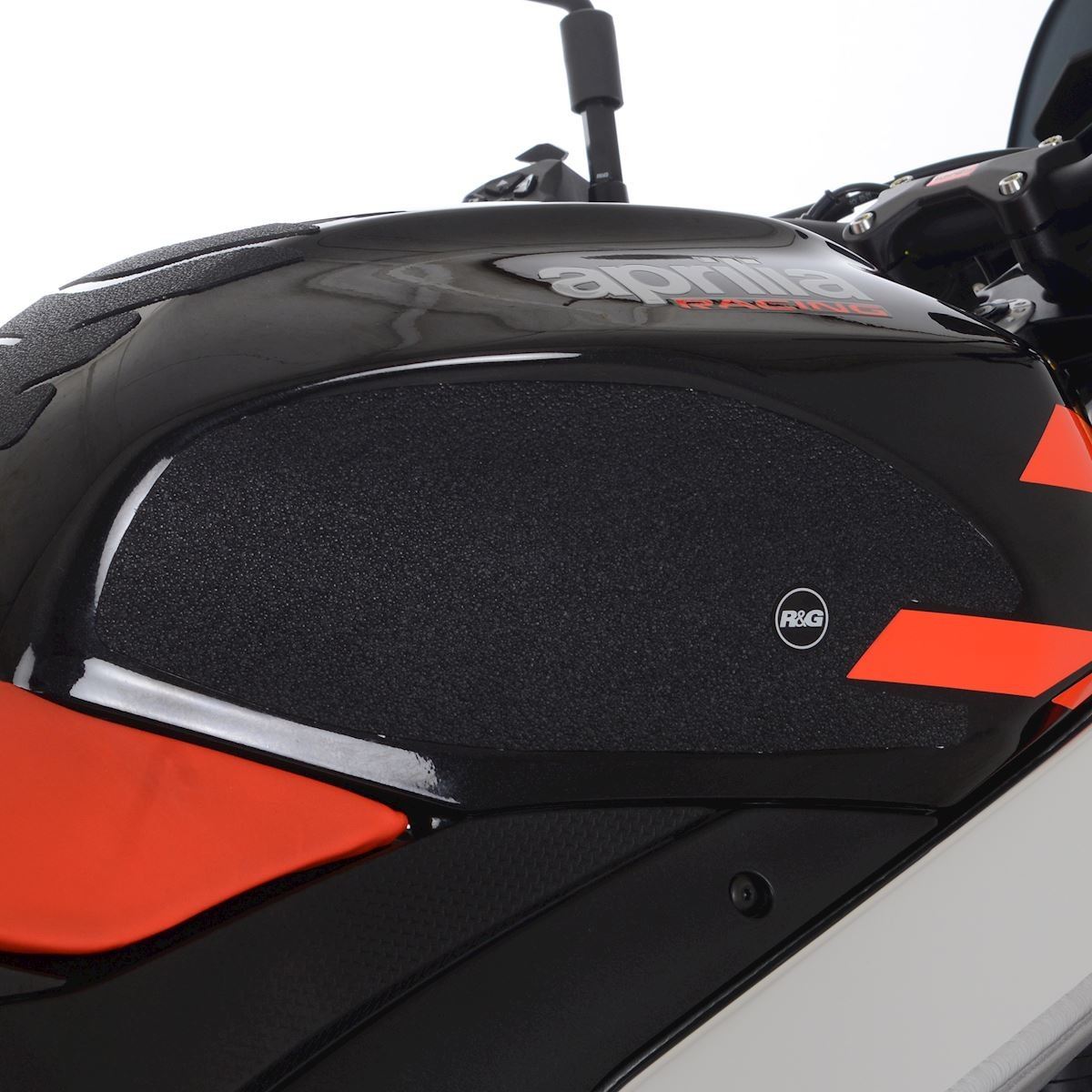 R&G Tank Traction Grips for Aprilia Tuono V4/ 1100 Factory '21- & RSV4 1100 '21- Colour: Clear