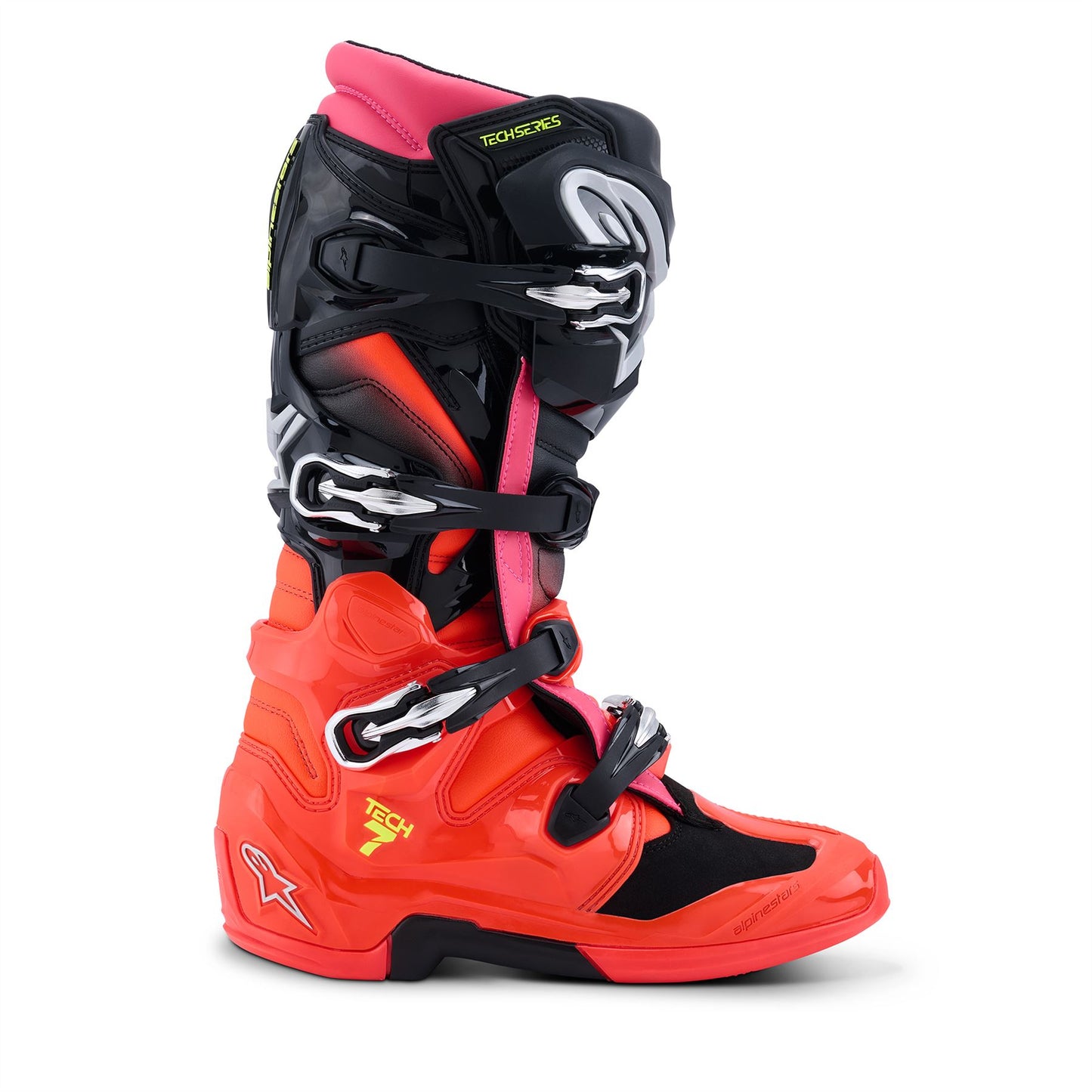 Alpinestars Tech 7 - Black Red Fluo Pink Fluo - US 11 / EU 45.5
