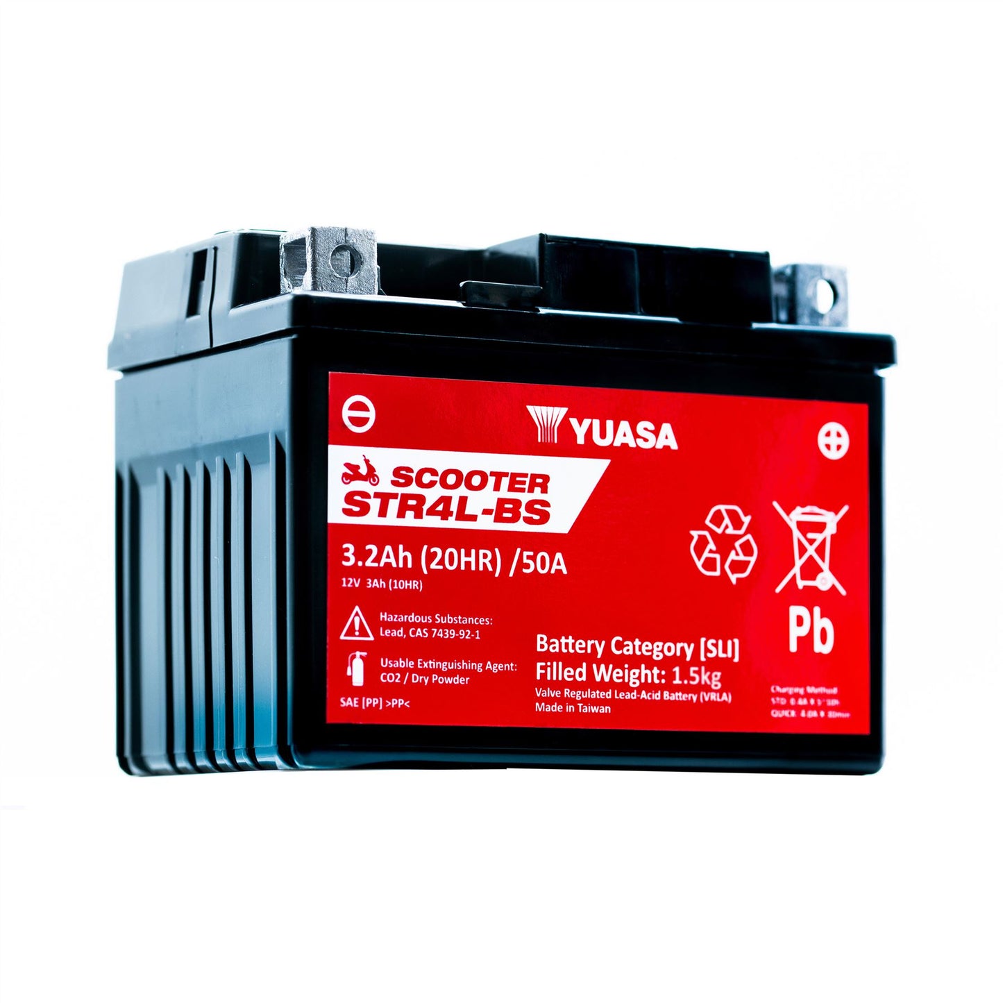 Yuasa STR4L-BS (CP) 12V MF VRLA Scooter Battery