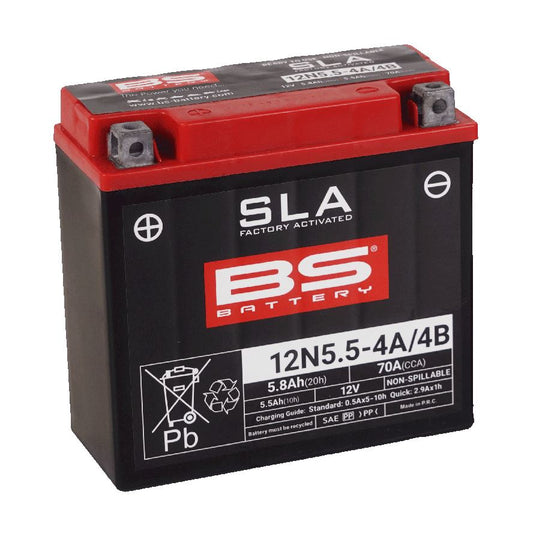 BS 12N5.5-4A SLA (12N5.5-4A/4B SLA) (WC) Factory Activated Battery