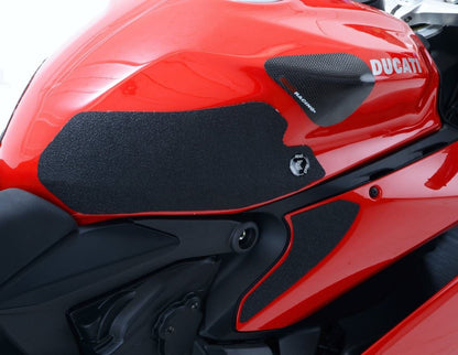 R&G Tank Traction Grips for Ducati 899 '13-/959 '16-/1199 '12-/1299 '15- Panigale/ Panigale V2 ’20- '24 Colour: Clear