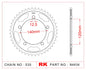 Sprocket Rear RK-B6838-41 JTR1797 Afam 14911