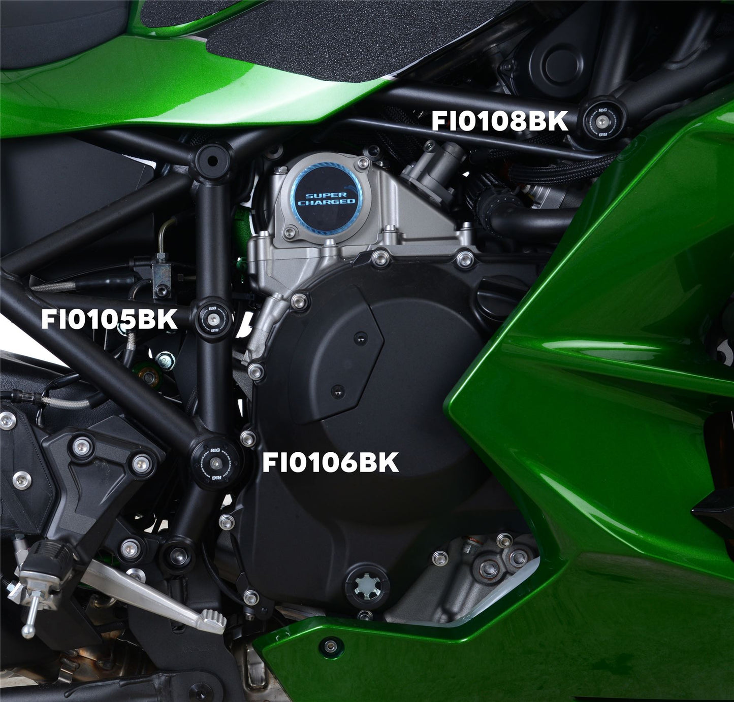 Frame Plug for Kawasaki Ninja H2(R) '15- '24  & Ninja H2 SX '18- '24 (LHS, Lower)