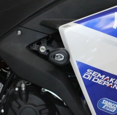 Aero Crash Protectors for Yamaha R25 '14-'18 and the R3 '15-'18 models Colour: White