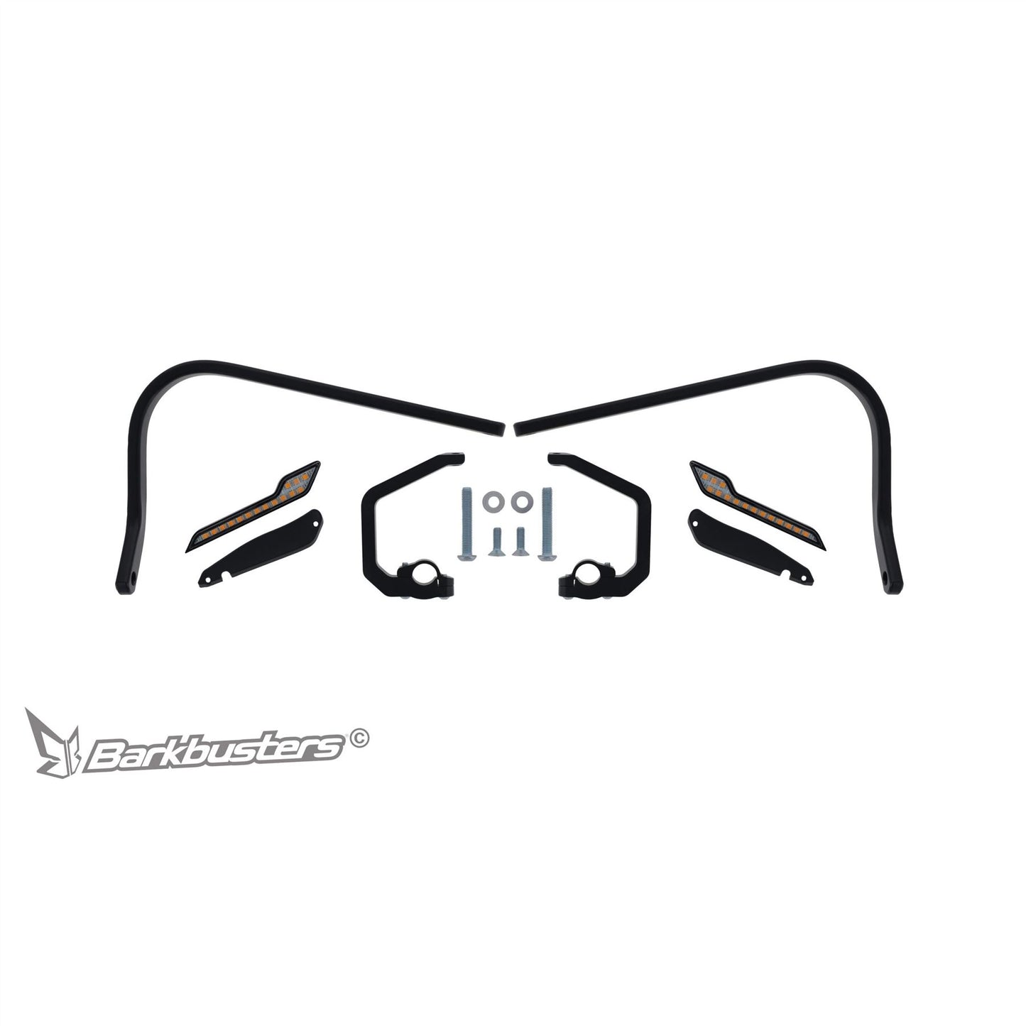 BarkBusters Handguard Kit Two Point Mount: BMW R1300GS '24-  & R1300GS Adventure '24- with Amber light in OEM Handguard