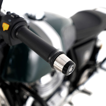 Bar End Sliders for Triumph Trident 660 '21-, Daytona 660 '24-,  Speed Triple 1200 RS '21-  (without mirrors) & Royal Enfield Continental GT 650 ’19-