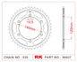 Sprocket Rear RK-B6837-45 JTR499 Afam 16603